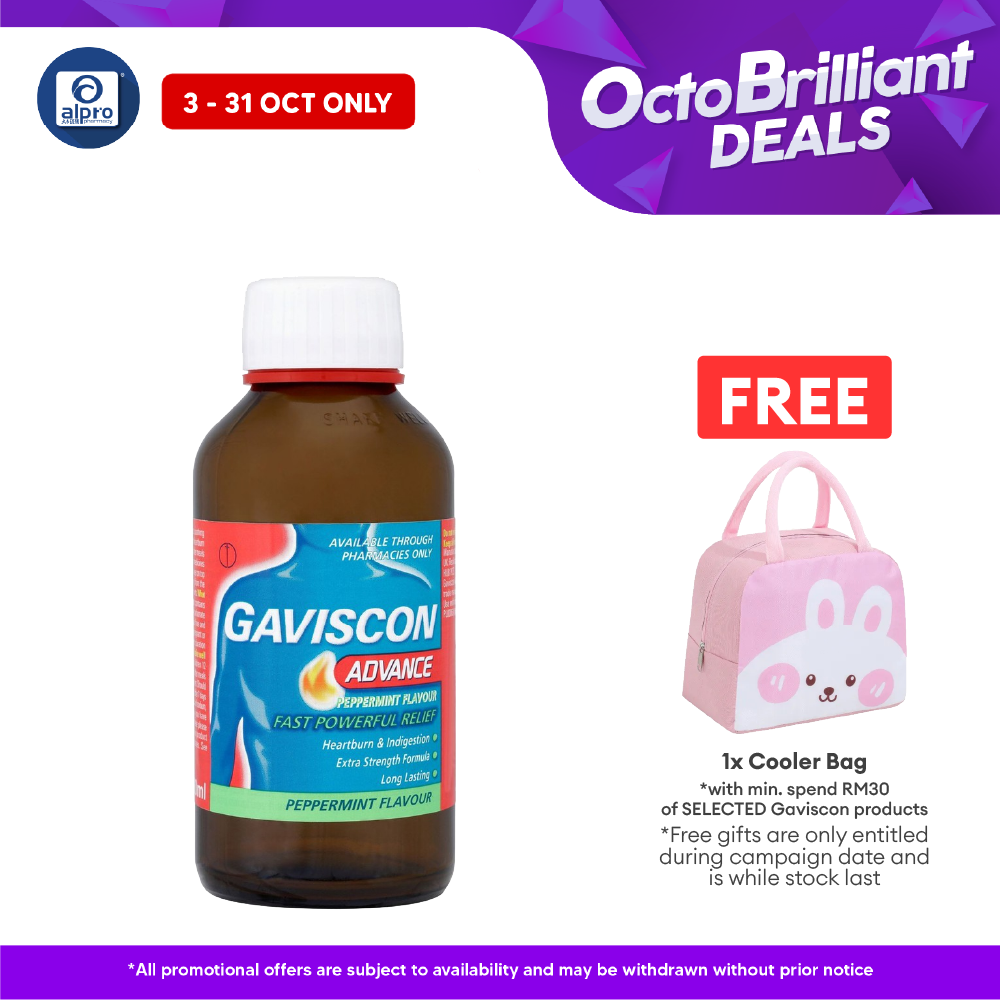 Gaviscon Advance Powerful Relief Peppermint 150ml | Relief Heartburn and Indigestion Alpro Pharmacy
