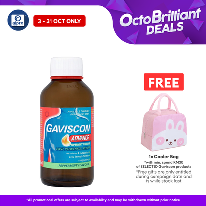 Gaviscon Advance Powerful Relief Peppermint 150ml | Relief Heartburn and Indigestion Alpro Pharmacy