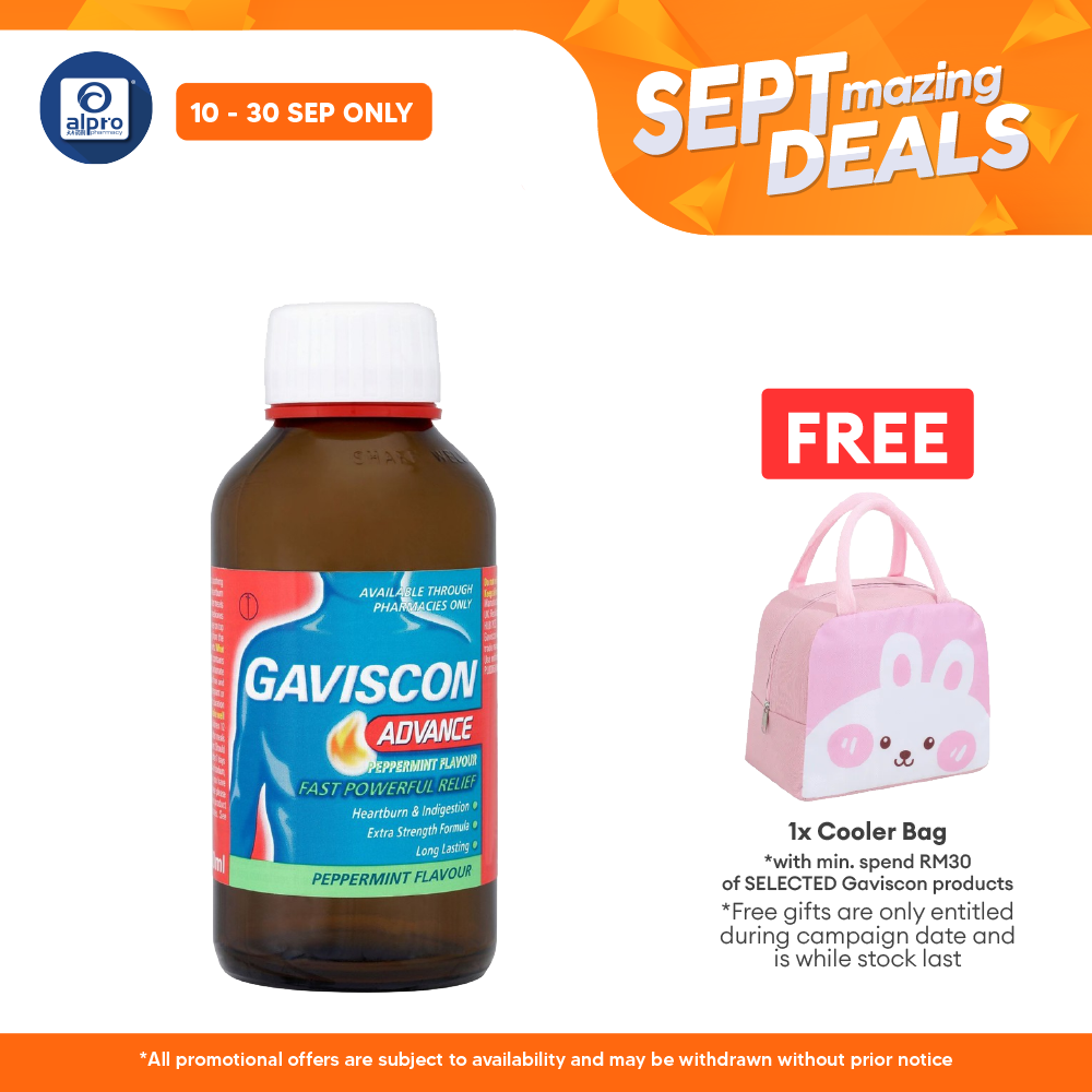 Gaviscon Advance Powerful Relief Peppermint 150ml | Relief Heartburn and Indigestion Alpro Pharmacy