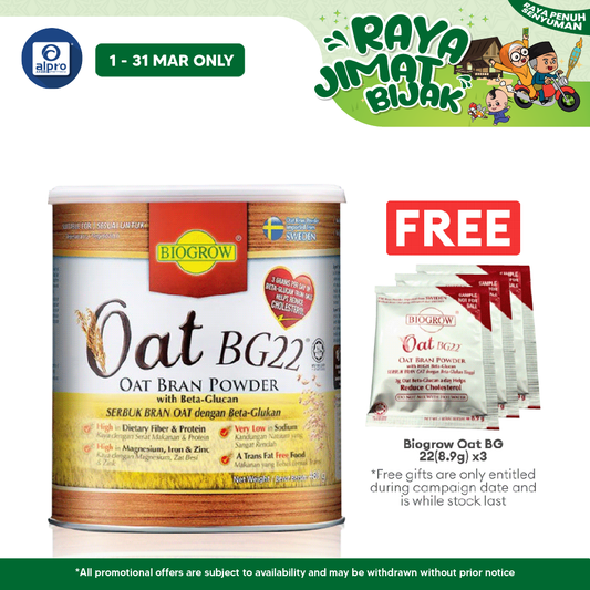 Biogrow Oat BG22 480g | Lowering Cholesterol Level Biogrow