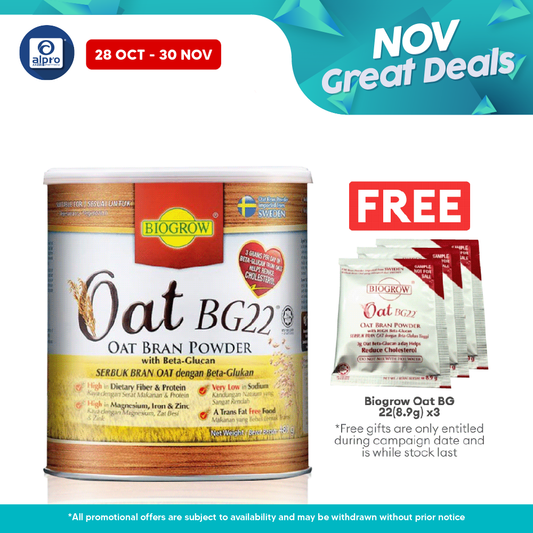 Biogrow Oat BG22 480g | Lowering Cholesterol Level Biogrow