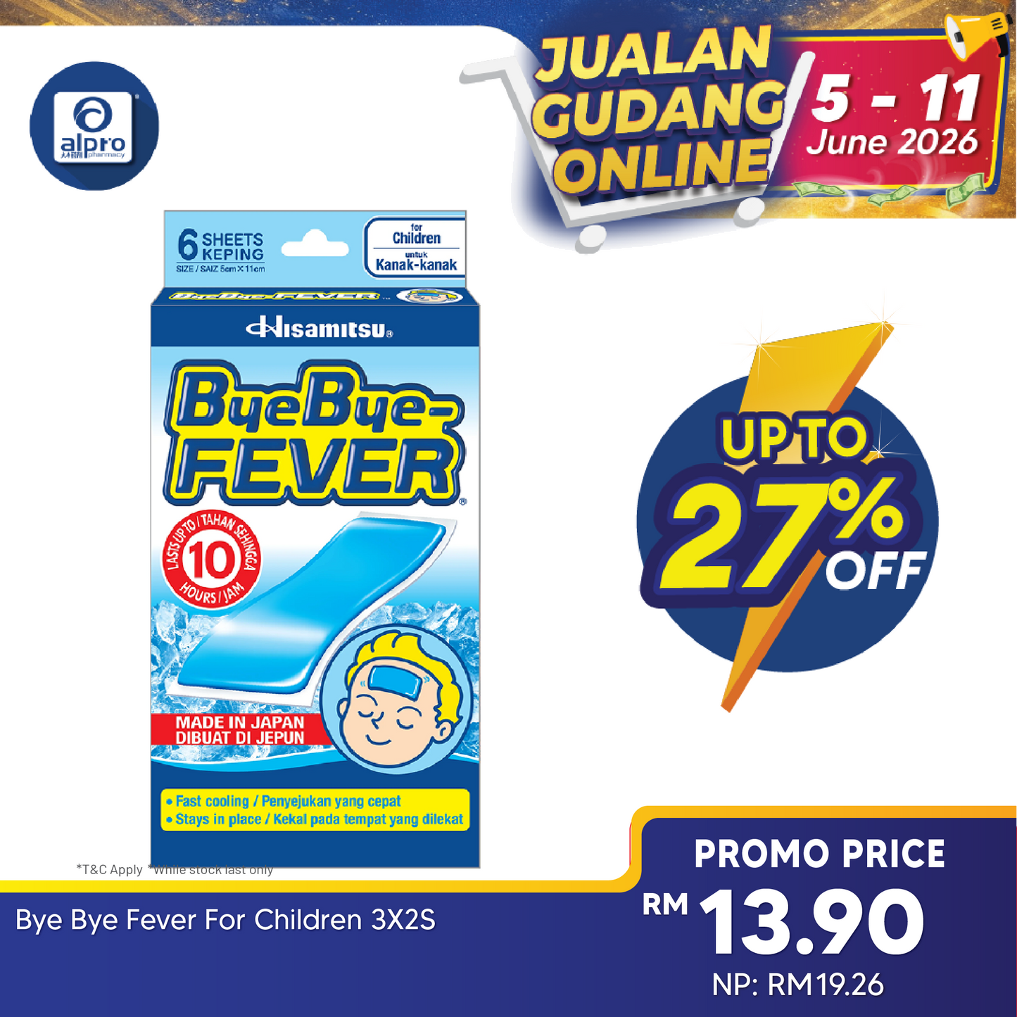 Bye Bye Fever For Children 3x2s Alpro Pharmacy