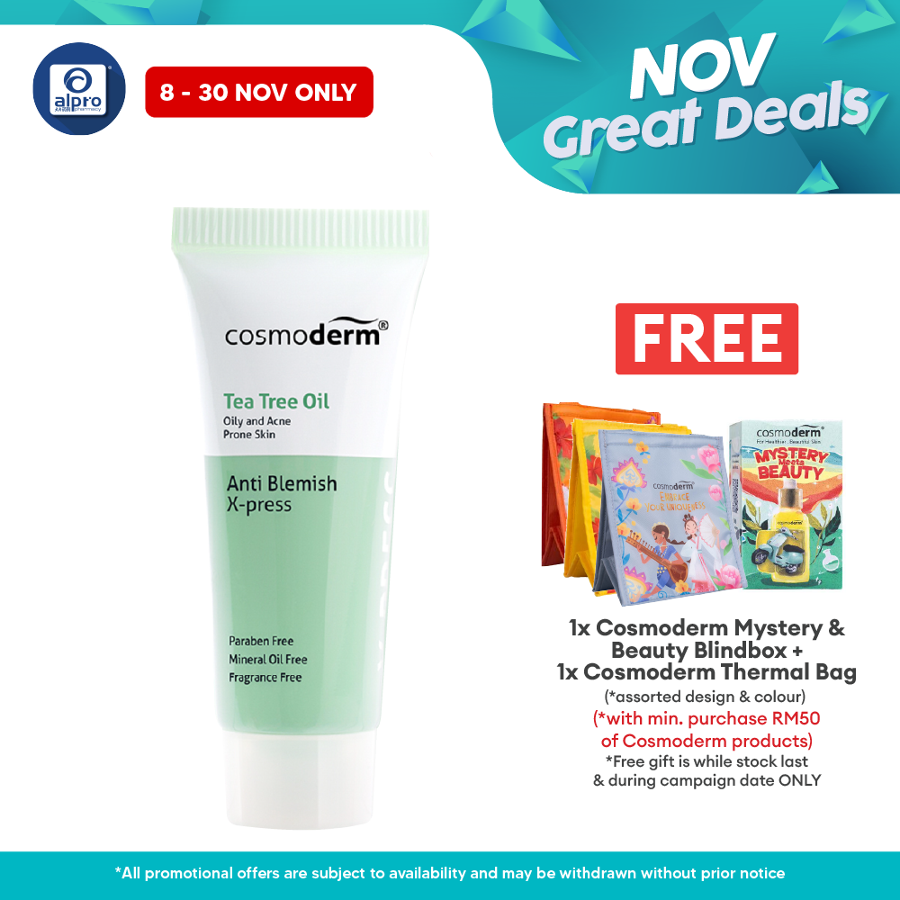Cosmoderm Tea Tree Oil Anti-Blemish X-Press 10 Ml Alpro Pharmacy