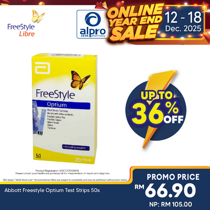 Abbott Freestyle Optium Test Strips 50s Alpro Pharmacy