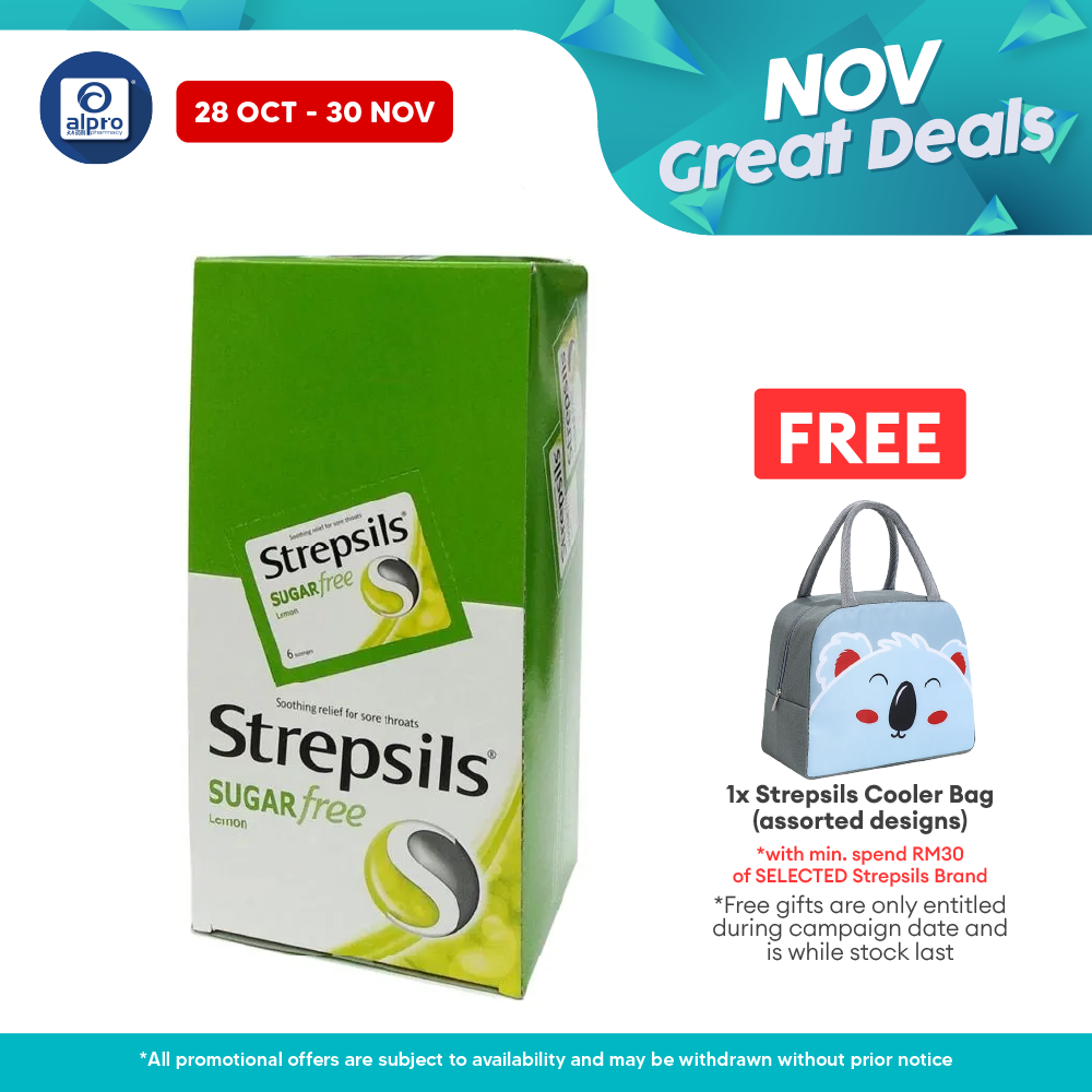 Strepsils Lemon Sugar Free 24x6s Strepsils