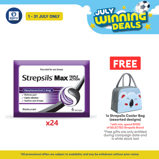 Strepsils Max Blackcurrant 24x6s Strepsils