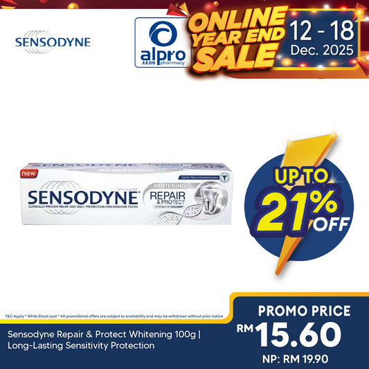 Sensodyne Repair & Protect Whitening 100g | Long-Lasting Sensitivity Protection Sensodyne