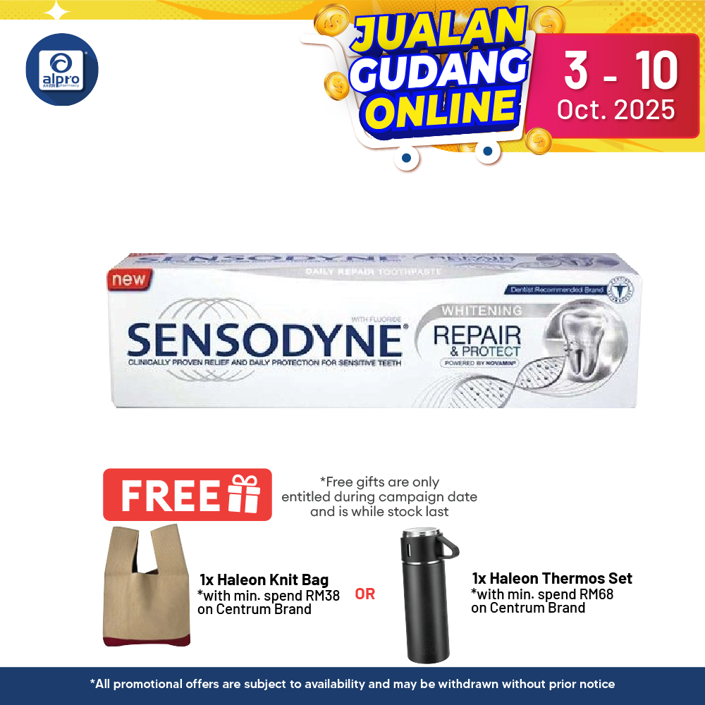 Sensodyne Repair & Protect Whitening 100g | Long-Lasting Sensitivity Protection Sensodyne
