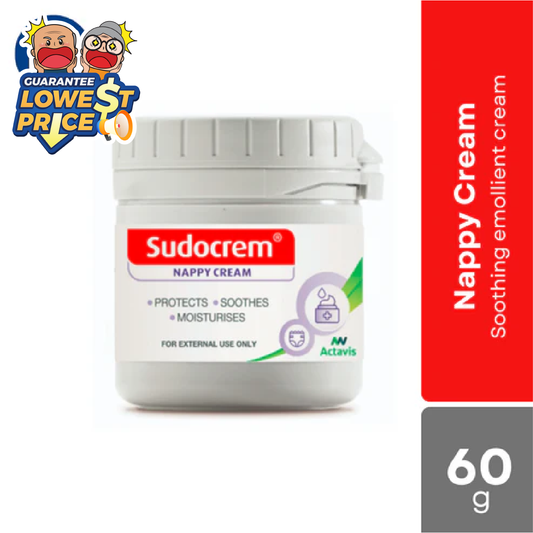 Sudocrem Nappy Rash Cream 60g | Moisturise and Reduce Discomfort Sudocream