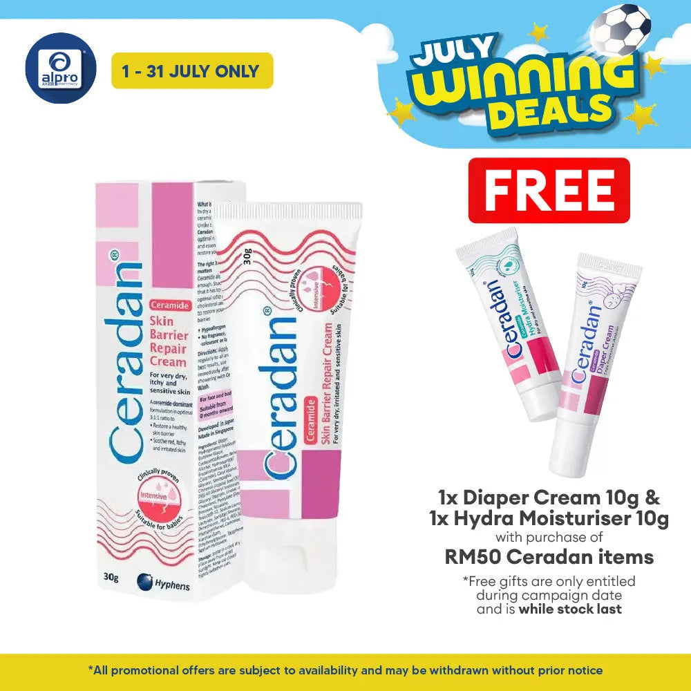 Ceradan Skin Barrier Repair Cream 30g | Rebuild the Skin Protective Barrier Ceradan