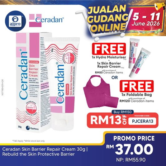 Ceradan Skin Barrier Repair Cream 30g | Rebuild the Skin Protective Barrier Ceradan