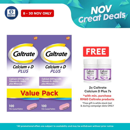 Caltrate 600 Plus 2x100s | Bone Health Formation Caltrate