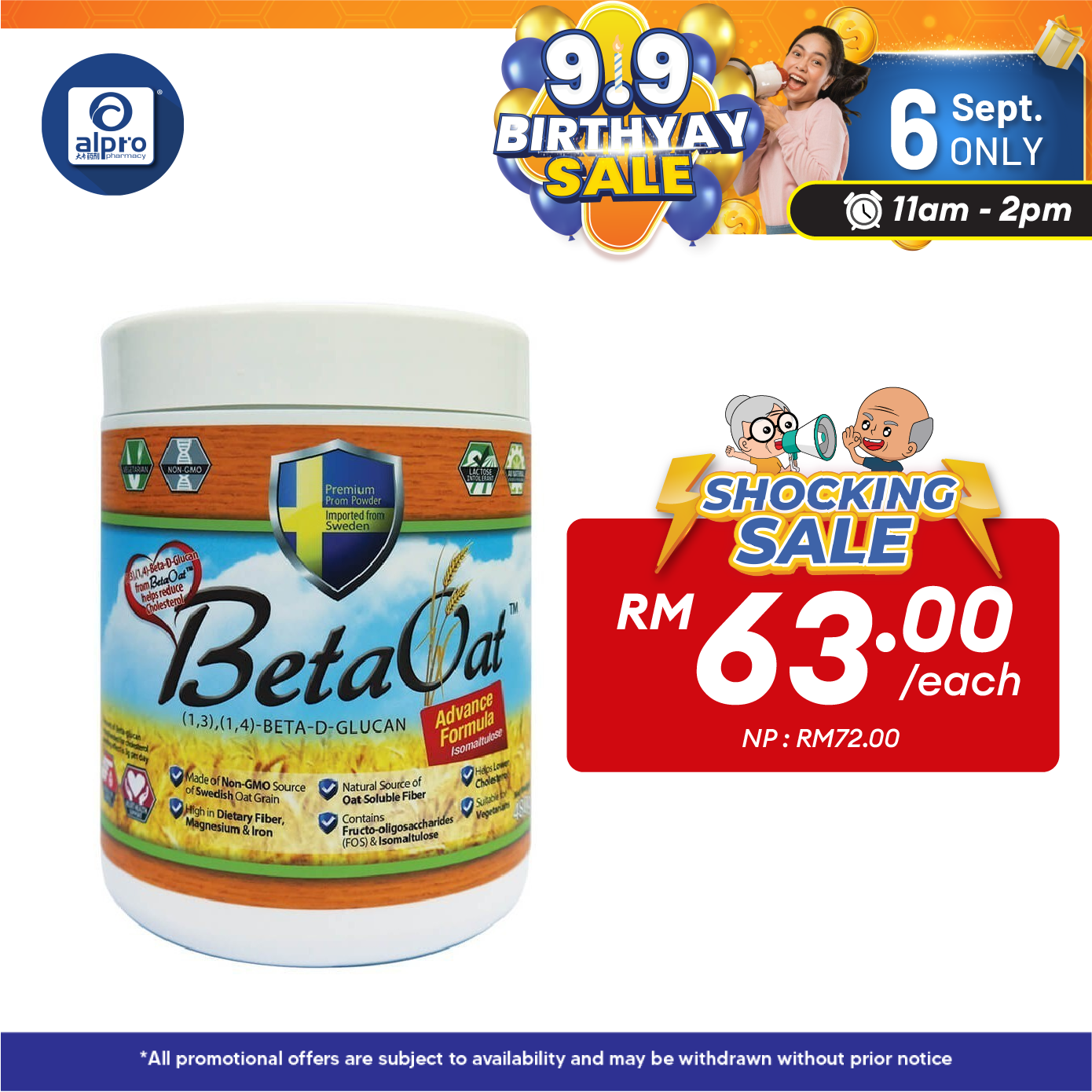 Beta Oat Plus 480g | With Beta-glucan For Cholesterol Internal Health