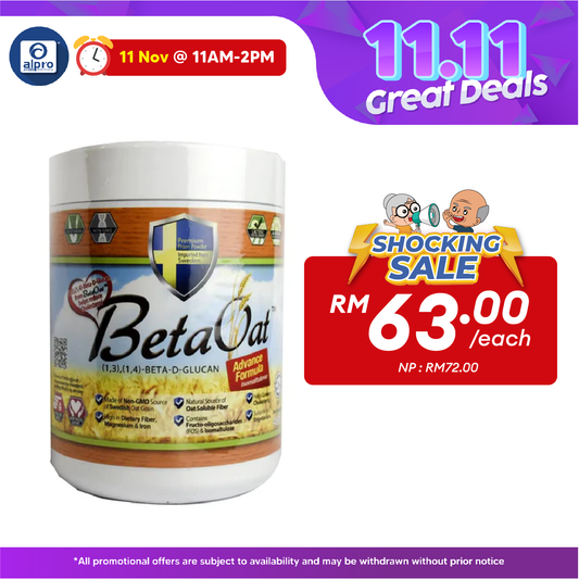 Beta Oat Plus 480g | With Beta-glucan For Cholesterol Internal Health