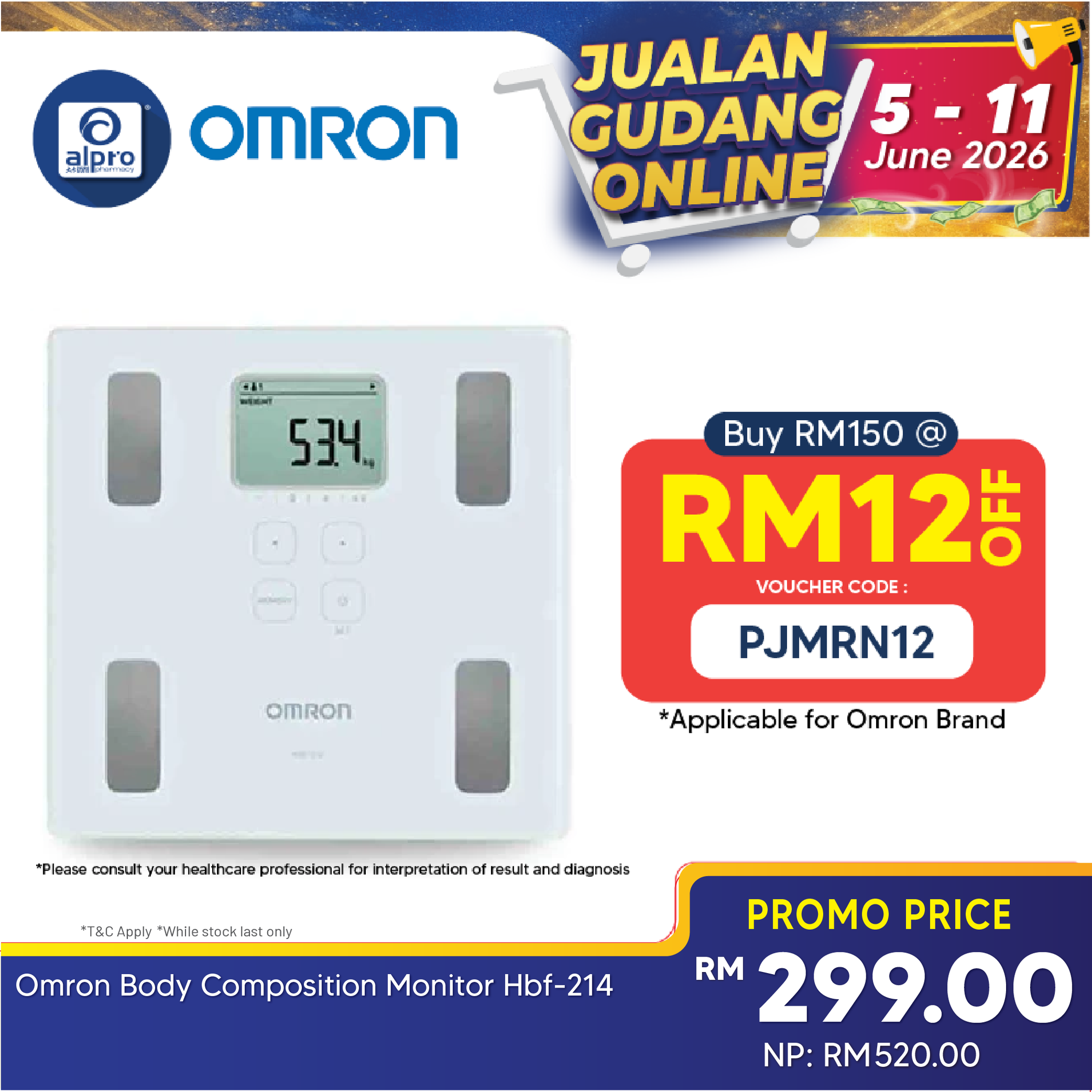 Omron HBF 214 Body Composition Monitor Omron