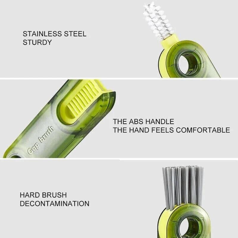 [Group Buy Delivery Starts: 4/11/2025] 3 In 1 Multifunctional Cup Brush 1s (Blue/Grey/Green) Group Buy