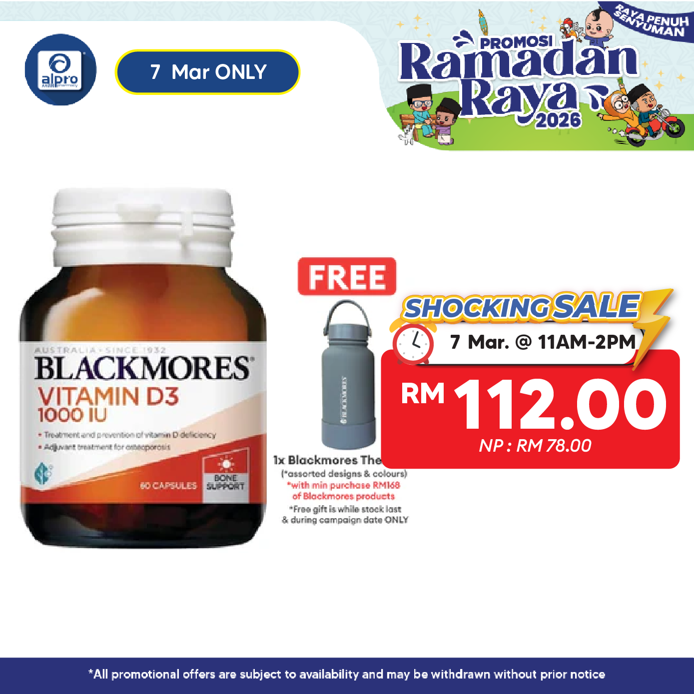 Blackmores Vitamin D3 1000IU 60s | Supporting Immune System Blackmores
