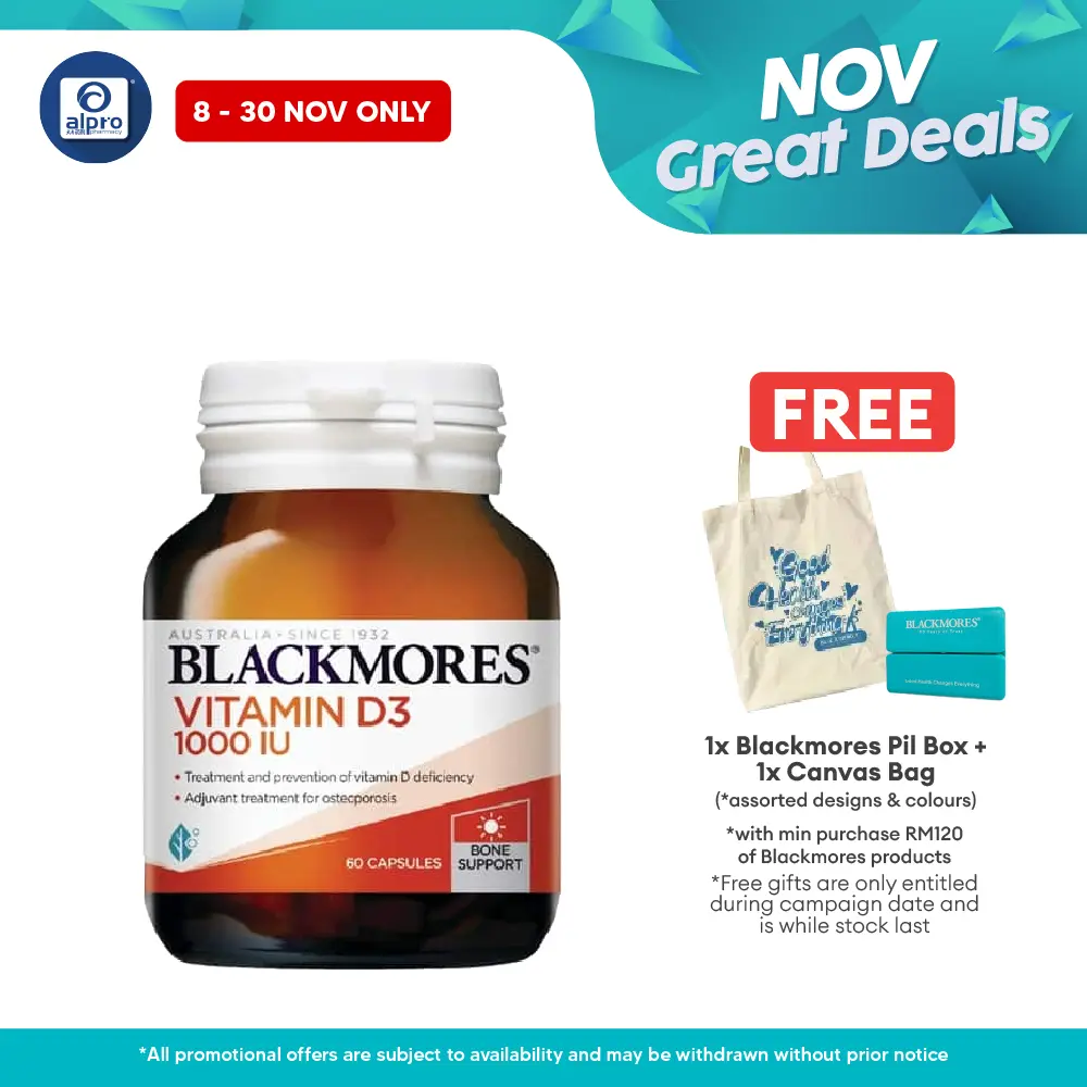 Blackmores Vitamin D3 1000IU 60s | Supporting Immune System Blackmores