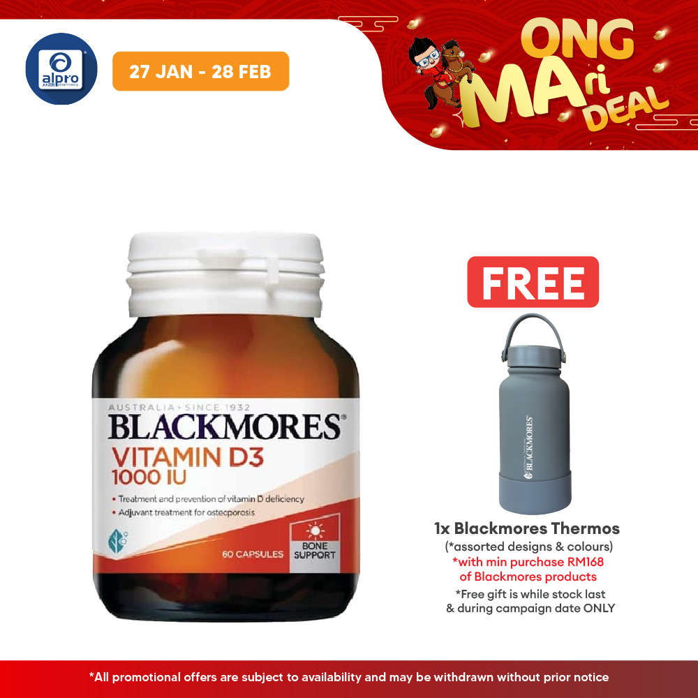Blackmores Vitamin D3 1000IU 60s | Supporting Immune System Blackmores