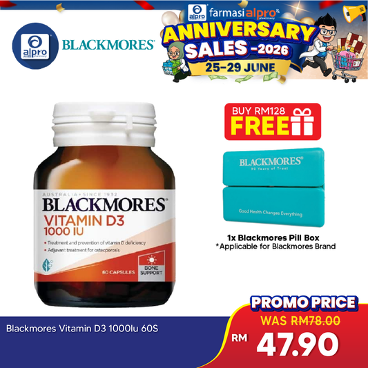 Blackmores Vitamin D3 1000IU 60s | Supporting Immune System Blackmores