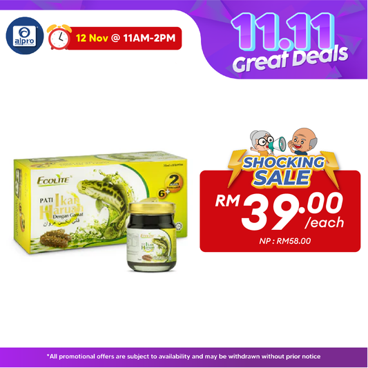 Ecolite Pati Ikan Haruan+gamat 6s With 2s 70ml Ecolite
