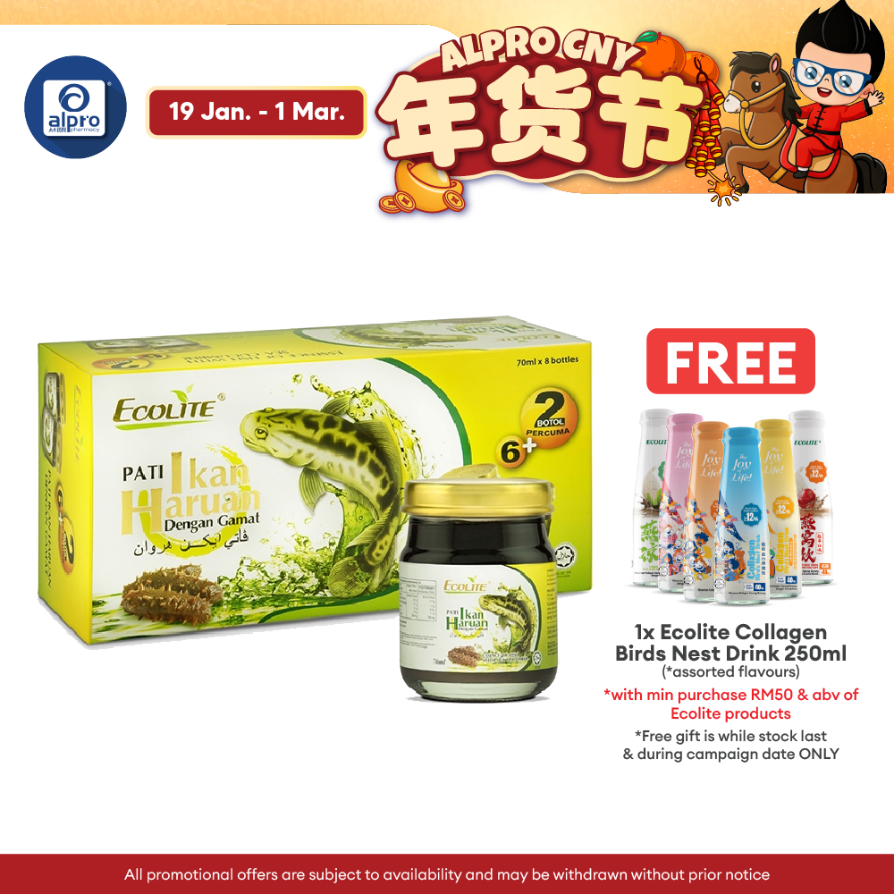 Ecolite Pati Ikan Haruan+gamat 6s With 2s 70ml