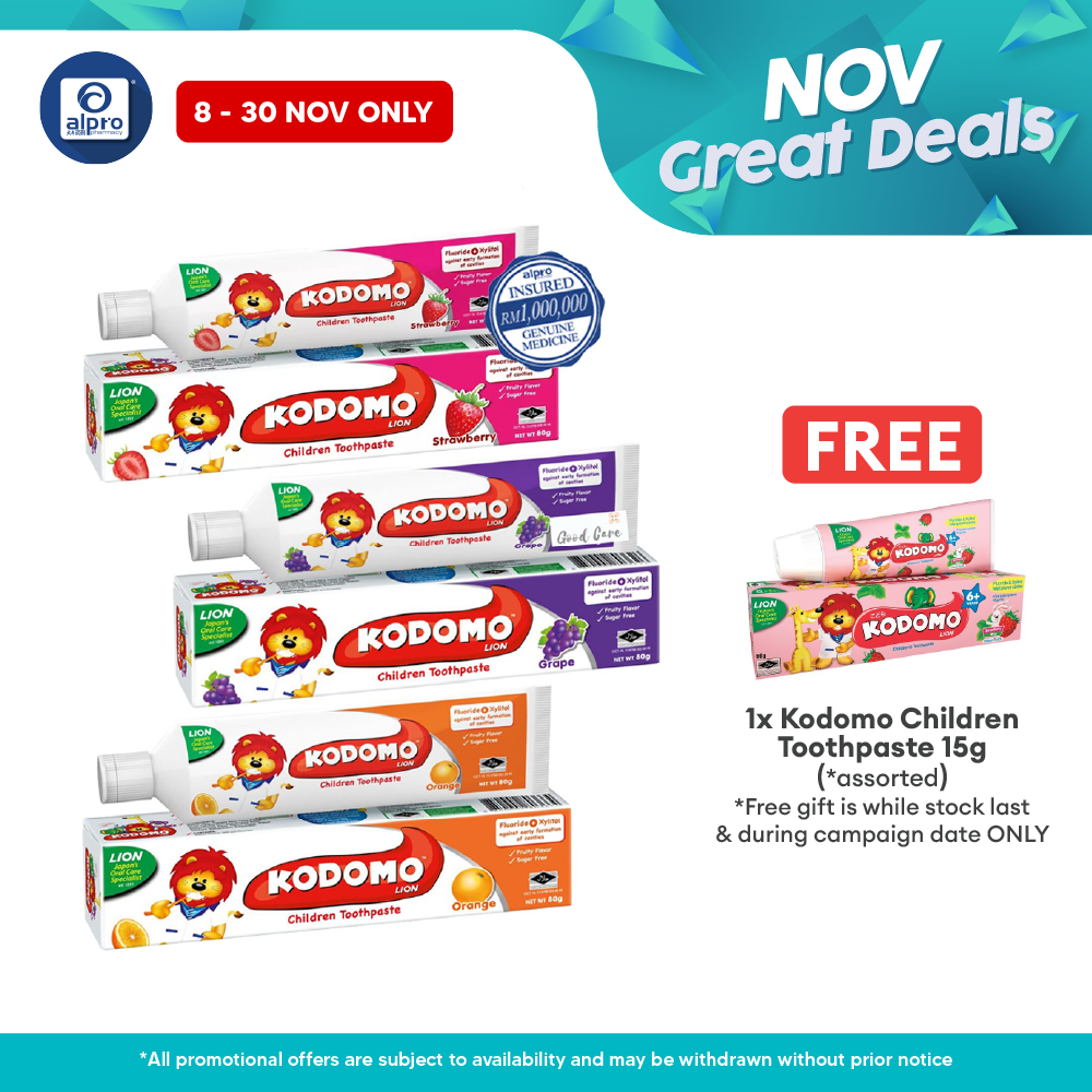 Kodomo Toothpaste Grape 80g | Repair Early Caries in 14 Days Kodomo