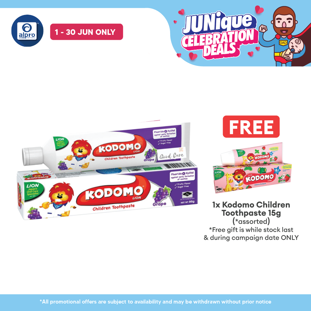 Kodomo Toothpaste Grape 80g | Repair Early Caries in 14 Days Kodomo