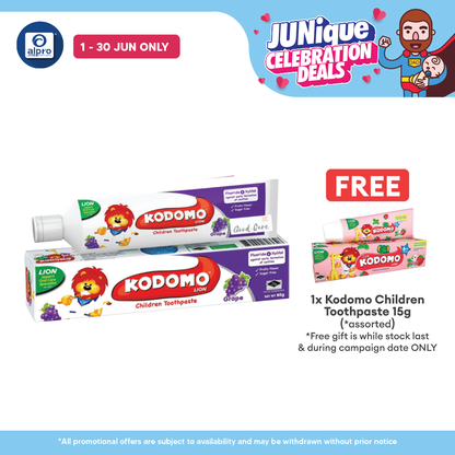 Kodomo Toothpaste Grape 80g | Repair Early Caries in 14 Days Kodomo
