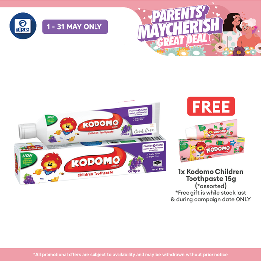 Kodomo Toothpaste Grape 80g | Repair Early Caries in 14 Days Kodomo