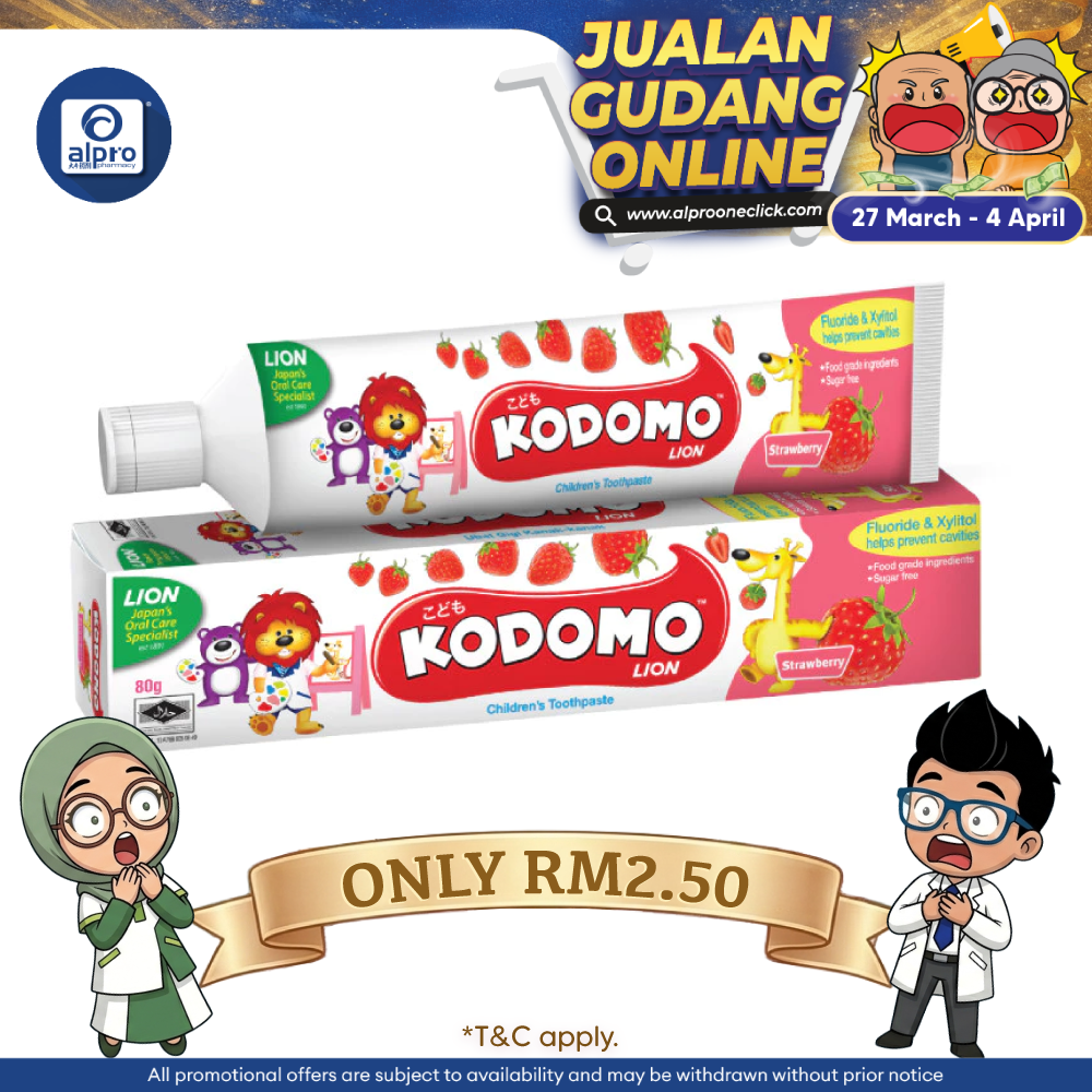 Kodomo Toothpaste Strawberry 80g | Repair Early Caries in 14 Days Kodomo