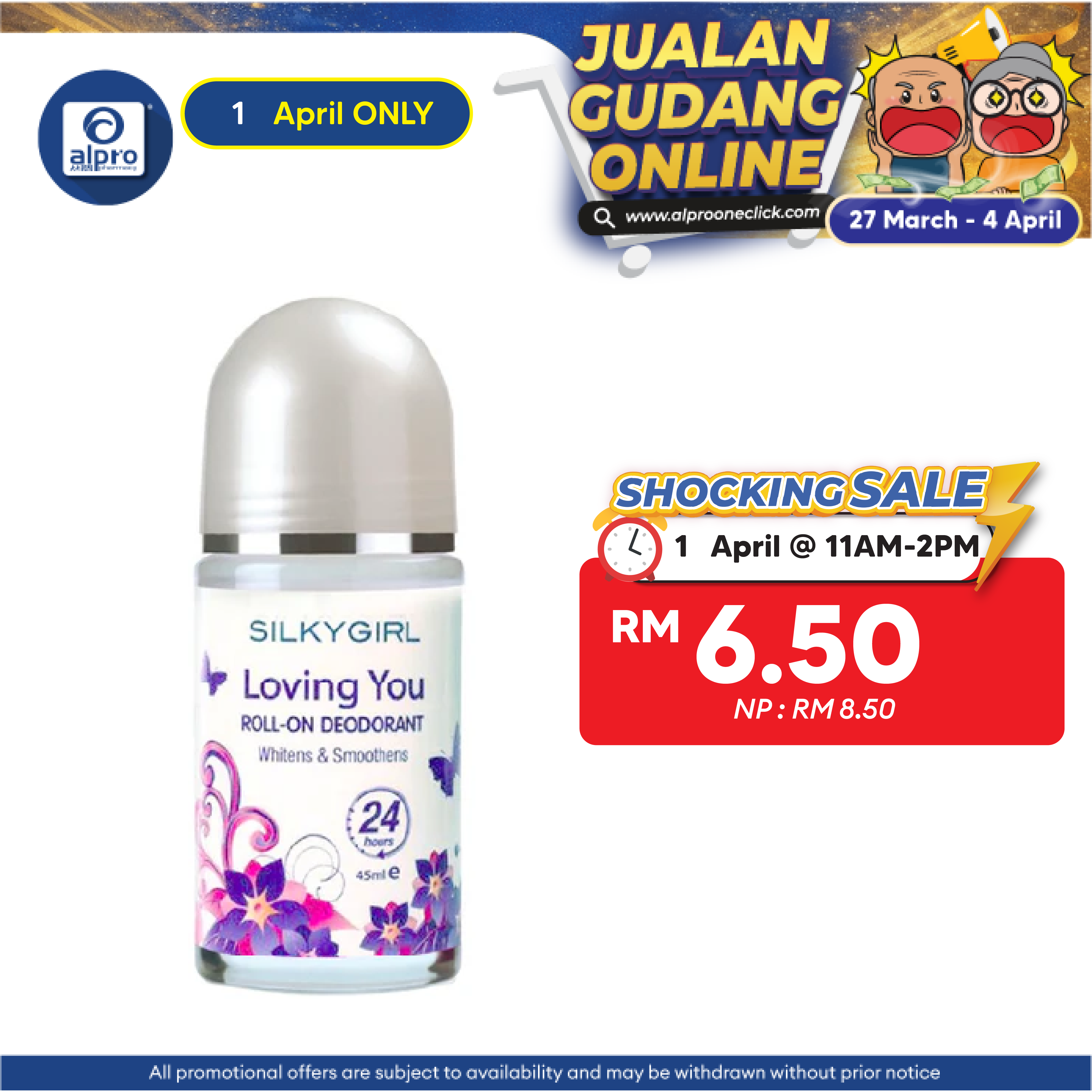 Silkygirl  Roll On Deodorant Loving You 45ml Silky Girl