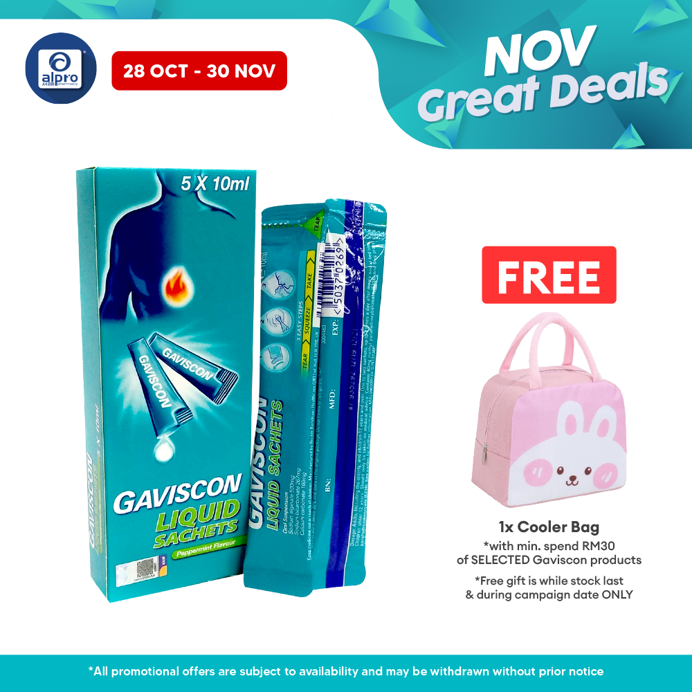 Gaviscon Peppermint (Sachet) 10ml 5s | Soothes Heat Burn & Indigestion Gaviscon