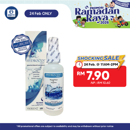 Vigilenz Hydrocyn Aqua Wound Care Spray Mist 100ml | Reduces Bacteria Load Vigilenz