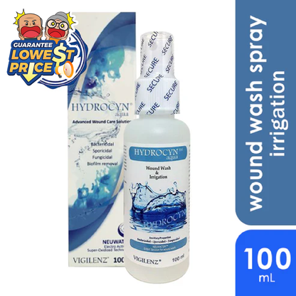 Vigilenz Hydrocyn Aqua Wound Care Spray Mist 100ml | Reduces Bacteria Load Vigilenz