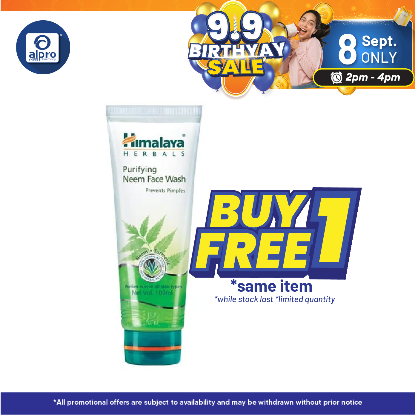 Himalaya Purifying Neem Face Wash 100ml Alpro Pharmacy
