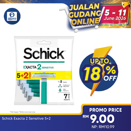 Schick Exacta 2 Sensitive 5+2 |  Twin Blades Schick