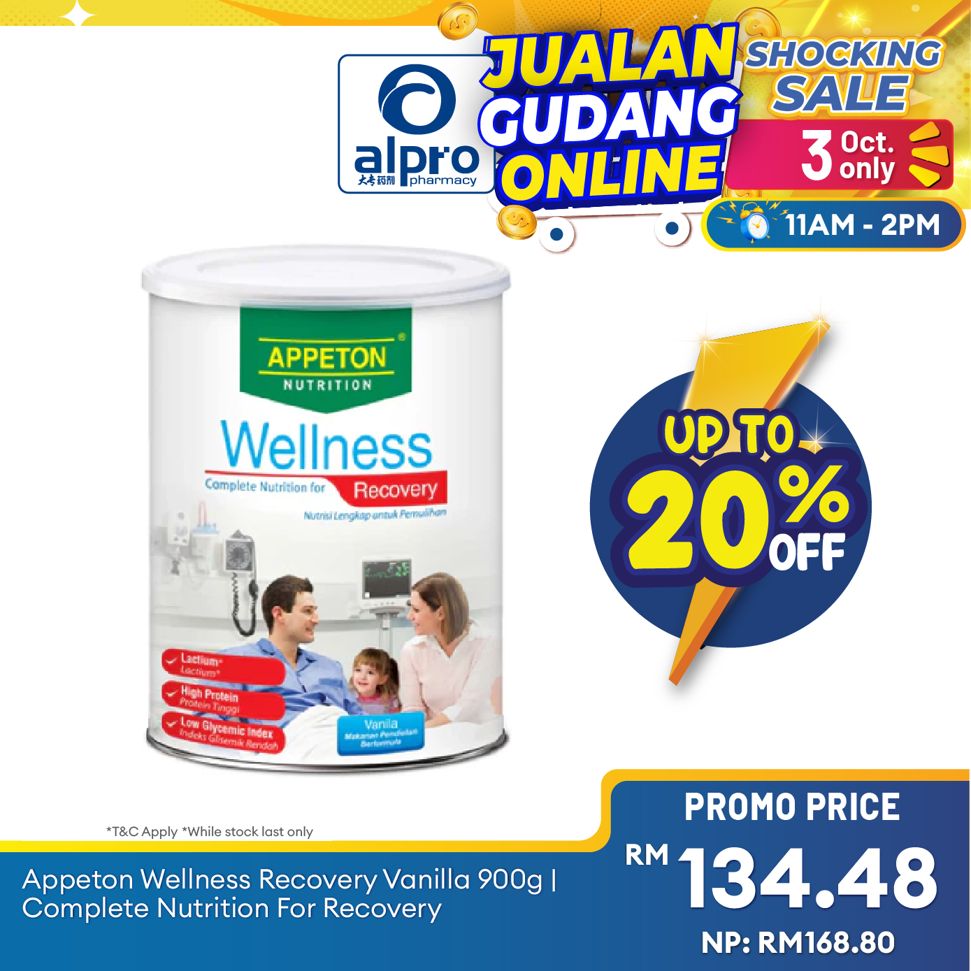 Appeton Wellness Recovery Vanilla 900g | Complete Nutrition for Recovery Appeton