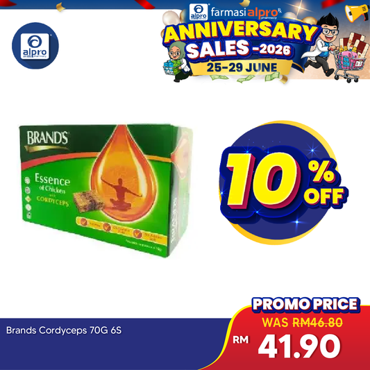 Brands Essence Of Chicken With Cordyceps 6x70g | Improves Stamina Brands