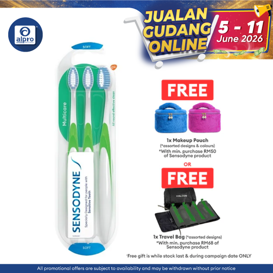 Sensodyne Multicare Toothbrush 3s | Soft Sensodyne