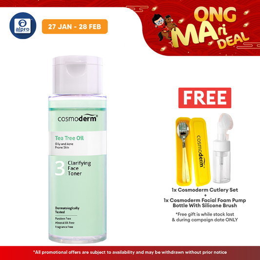 Cosmoderm Tea Tree Oil Clarifying Face Toner 100ml Alpro Pharmacy