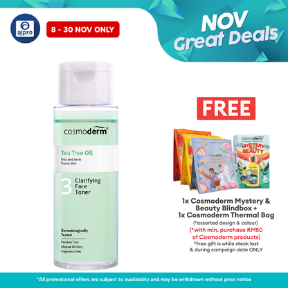 Cosmoderm Tea Tree Oil Clarifying Face Toner 100ml Alpro Pharmacy