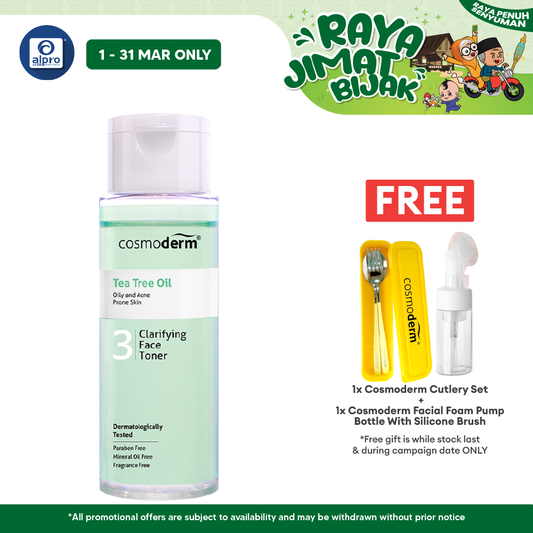 Cosmoderm Tea Tree Oil Clarifying Face Toner 100ml Alpro Pharmacy