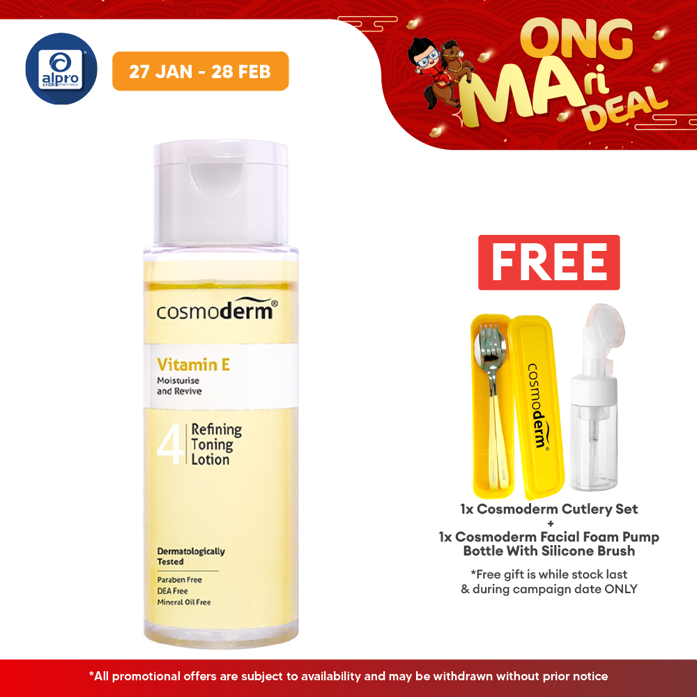 Cosmoderm Vitamin E Refining Toning Lotion 100ml Cosmoderm