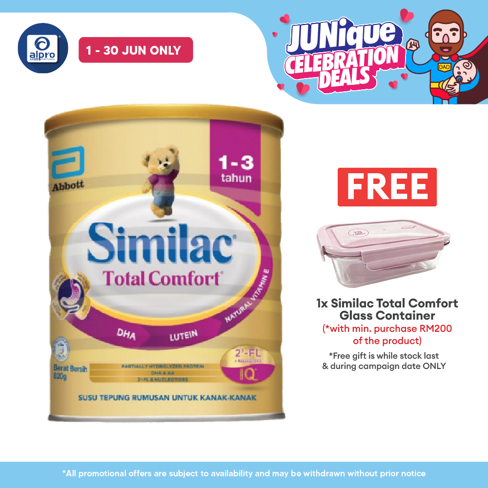 Abbott Similac Total Comfort Plus 1-3 Years Old 820g | Helps Kids with Milk Indigestion Similac