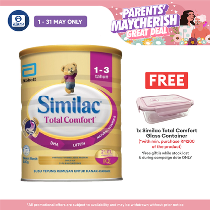 Abbott Similac Total Comfort Plus 1-3 Years Old 820g | Helps Kids with Milk Indigestion Similac
