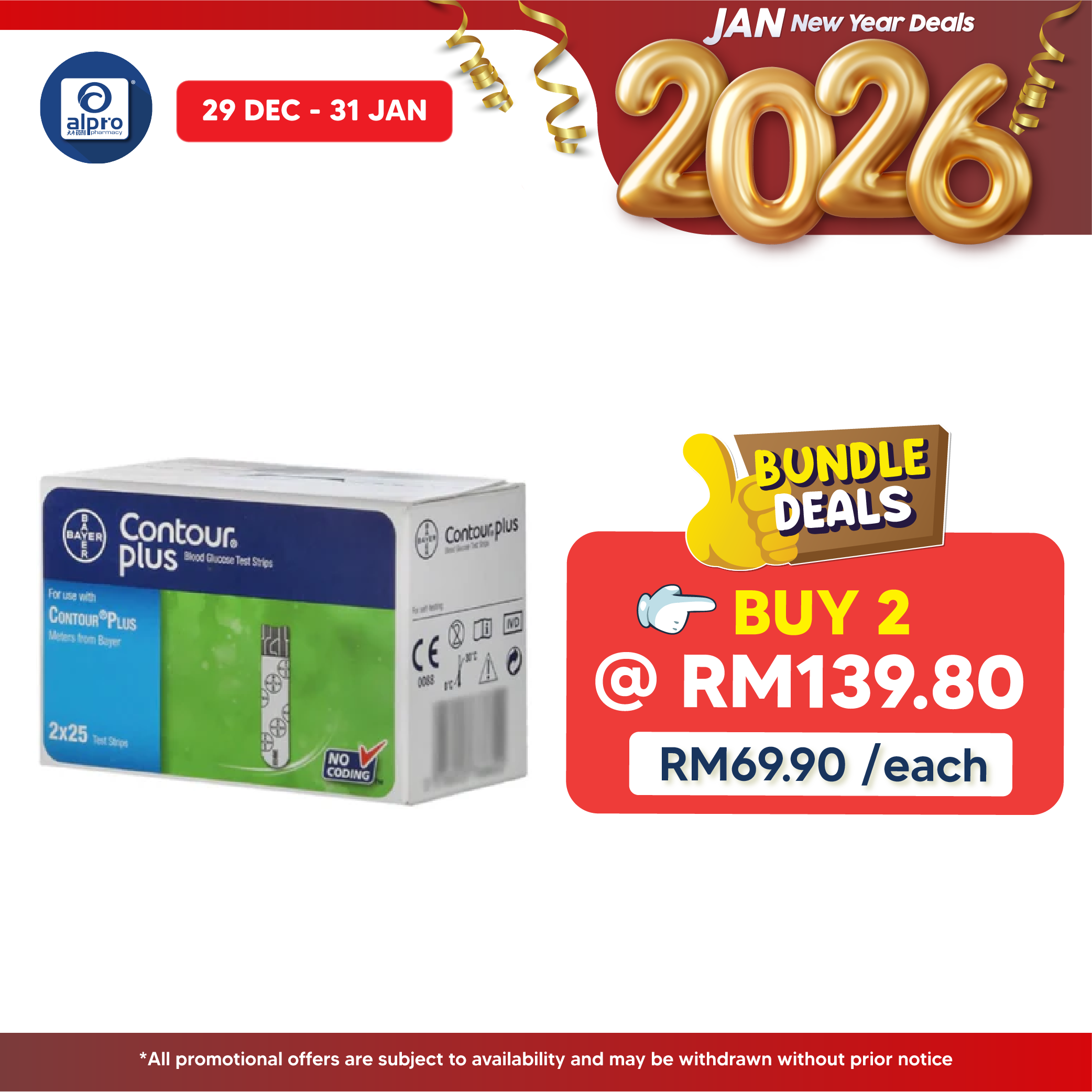 Contour Plus Test Strip 2x25s | Get The Right Amount Of Blood Contour