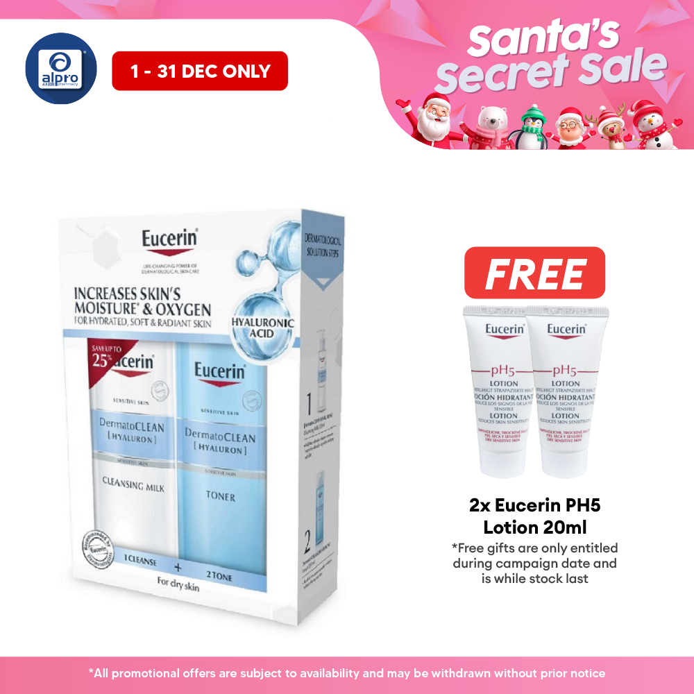 Eucerin Dermatoclean Cleansing Milk & Toner 200ml Alpro Pharmacy