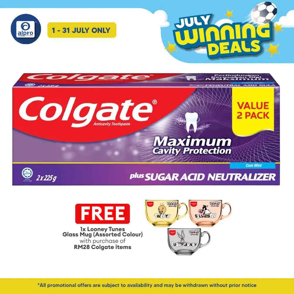 Colgate Sugar Acid Neutralizer 225g 2s | Anticavity Toothpaste Colgate