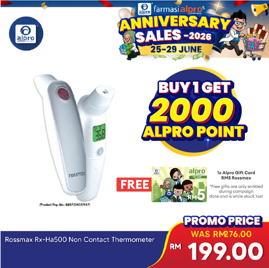 Rossmax RX-HA500 Non Contact Forehead Thermometer | 5 Years Warranty Rossmax